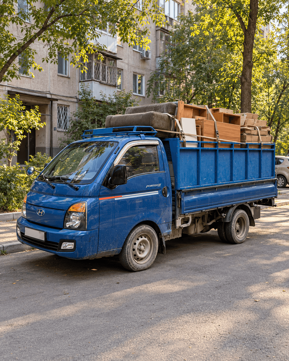 Белый Hyundai Porter для грузоперевозок в Бишкеке